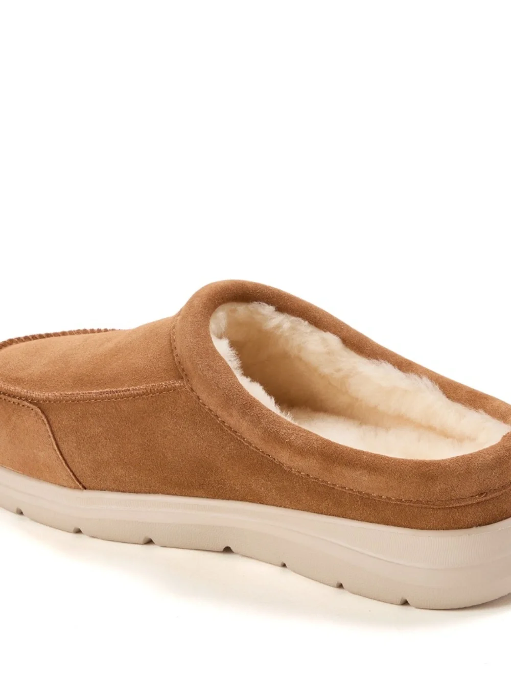 Men's Fireside by Dearfoams Lithgow Genuine Shearling Clog Size 10 NWT